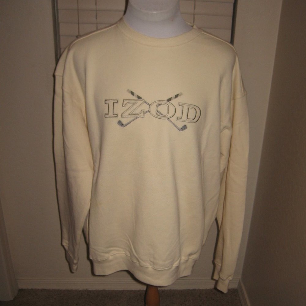 Izod Golf Mens Sweatshirt - XL - Off White